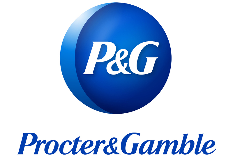 Logomarca da Procter & Gamble em azul sobre fundo branco.